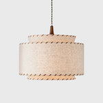 Load image into Gallery viewer, Hand-Stitched Linen Pendant Light