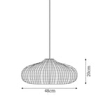 Charger l'image dans la visionneuse de galerie, Lampe à suspension vintage en rotin