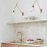 Cargar imagen en el visor de la Galería, Lámpara de pared vintage de metal con brazo oscilante ajustable M23