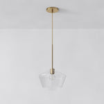 Load image into Gallery viewer, Merin Geometric Glass Chandelier – Modern Architectural Lighting for Dining Room or Foyer