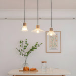 Bild in Gallery-Viewer laden, Nordische Hanfseil Glas Pendelleuchte