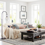 Bild in Gallery-Viewer laden, Lawson Modern Messing Stehlampe – Recycelter Glasschirm für Leseecke oder Schlafzimmer