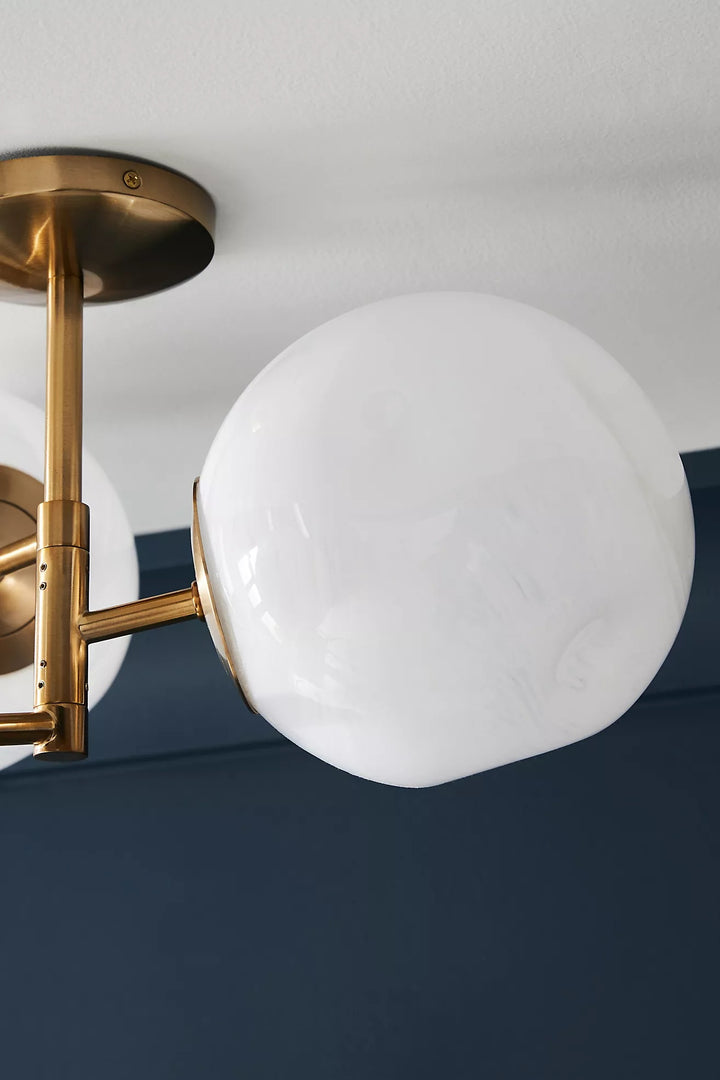 Lámpara empotrada Pawrior Ball: moderna lámpara de techo de cristal