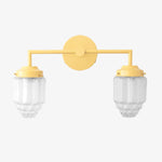 Bild in Gallery-Viewer laden, Tierlux Glass Art Deco Schminklicht – Geometrische Glas-Wandleuchte für moderne Badezimmer