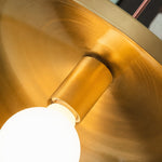 Load image into Gallery viewer, Copper shade underside and lamp holder with brushed brass finish