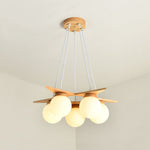 Load image into Gallery viewer, Wooden Star With Glass Chandelier