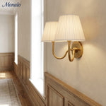 Load image into Gallery viewer, Luvora Fabric Shade Wall Sconce with Drum Shade - Classic Pleated Sconce Light
