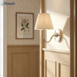 Load image into Gallery viewer, Luvora Fabric Shade Wall Sconce with Drum Shade - Classic Pleated Sconce Light