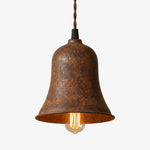 Cargar imagen en el visor de la Galería, Rust metal bell shade pendant light