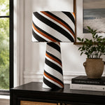 Cargar imagen en el visor de la Galería, Striped Fabric Pendant Lamp