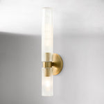 Cargar imagen en el visor de la Galería, Lámpara de pared doble Rivora con tubo de vidrio acanalado: iluminación de pared contemporánea para la entrada