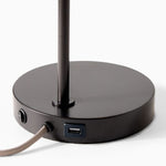 Bild in Gallery-Viewer laden, Brina Contemporary Tischlampe - Glas Schreibtischlampe mit USB-Ladeanschluss