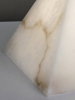 Load image into Gallery viewer, Alabaster Pyramid Table Lamp