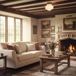 Load image into Gallery viewer, Geotower Glass Deco Globe Flush Mount – Ribbed Glass Ceiling Light for Interior Spaces