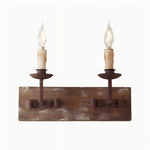 Cargar imagen en el visor de la Galería, Two light rustic candle wall sconce on a white background