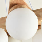 Load image into Gallery viewer, Wooden Star With Glass Chandelier