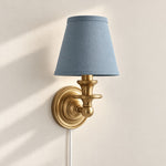 Charger l'image dans la visionneuse de galerie, Rowan No-Wire Flat Drum Shade Wall Sconce – Plug-In Fabric Wall Light