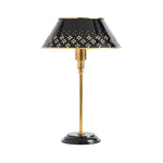 Load image into Gallery viewer, Auriglow Brass Floral Design Perforated Table Lamp – Space Age Inspired