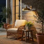 Cargar imagen en el visor de la Galería, Aplique de Pared de Cúpula Rústica de Metal Industrial Velara - Lámpara Clásica Curvada para Exterior en Porche y Patio U08