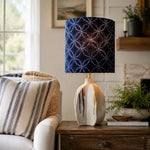Load image into Gallery viewer, Blue Botanical Ceramic Table Lamp
