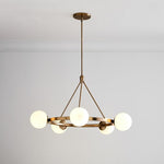 Load image into Gallery viewer, Brelia Modern Round Chandelier - Glass Globe Design For Modern Home