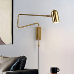 Load image into Gallery viewer, Adjustable Arm Plug In Wall Lamp
