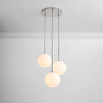 Load image into Gallery viewer, Selvion Minimalist Blown Glass Chandelier — Modern Sculptural Lighting for Dining or Living Spaces
