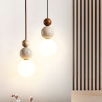 Load image into Gallery viewer, Modern Travertine Stone Globe Pendant Lamp M08