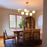 Cargar imagen en el visor de la Galería, Lámpara de araña esférica escultórica Alessora — Lámpara colgante de inspiración retro para vestíbulos y cocinas