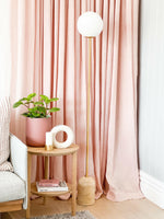 Load image into Gallery viewer, Modern Minimalist Travertine Base Glass Orb Floor Lamp M19