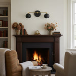 Cargar imagen en el visor de la Galería, Lámpara de tocador decorativa Metio Dome - Lámpara de pared para baño con pantalla orbe clásica