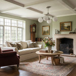 Load image into Gallery viewer, Glorica Glass Opal Globe Semi-Flush Ceiling Light – Modern Mid-Century Dining Room Fixture