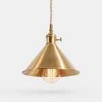 Bild in Gallery-Viewer laden, Tapered Cone brass pendant light