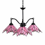 Cargar imagen en el visor de la Galería, Four-Light Stained Glass Chandelier