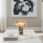 Bild in Gallery-Viewer laden, Moderne skulpturale Tischlampe mit zylindrischem Sockeldesign für Schlafzimmer-Nachttisch und Wohnzimmer