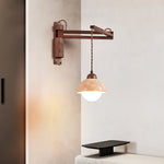 Cargar imagen en el visor de la Galería, Aplique de pared ajustable con cúpula de travertino