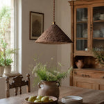 Cargar imagen en el visor de la Galería, Textured cone pendant light in room setting