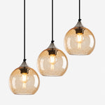 Charger l'image dans la visionneuse de galerie, Bubble Glass Globe 3 - Light Single Pendant Light With Adjustable Cord