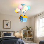 Cargar imagen en el visor de la Galería, Colorful Balloon House LED Pendant Light for Kids Rooms