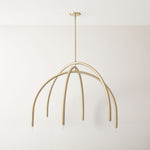 Charger l'image dans la visionneuse de galerie, Lustre à arc Borvia – Design moderne du milieu du siècle, finition champagne