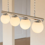 Load image into Gallery viewer, White globe glass shade close view