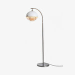 Load image into Gallery viewer, Afterglow Sunset Curved Floor Lamp - Vintage Glass Shade for Bedroom