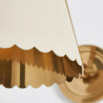 Load image into Gallery viewer, Foldray Scalloped Drum Shade Wall Sconce – Modern Rustic Wall Light for Bedroom