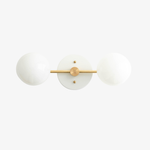 Load image into Gallery viewer, Glorica Glass Minimalist Metal Arm Globe Wall Sconce – Mid-Century Vanity Lighting for Mirror & Hallway
