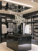 Load image into Gallery viewer, Contemporary Hanging Light - Iron Metal Glass Gold Brown Damp-rated