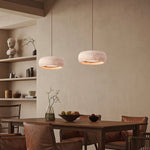 Load image into Gallery viewer, Travertine Drum Pendant Lamp