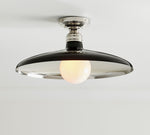 Cargar imagen en el visor de la Galería, Lámpara de techo metálica Forvara Farmhouse - Diseño industrial de disco redondo