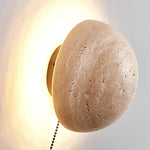 Load image into Gallery viewer, Amber Loft Travertine Round Sconce Wall Light