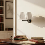 Load image into Gallery viewer, Ruffmeto Textured Pleated Fabric Modern Wall Light for Living Rooms
