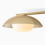 Load image into Gallery viewer, Elorina 3 Arm Rod Ceiling Light - Metal Flush Mount with Glass Shade